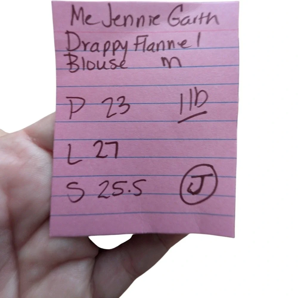Me by Jennie Garth Drapey Flannel Blouse Womens Medium Brown Black Plaid A664756